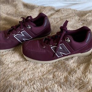 Burgundy New Balance shoes